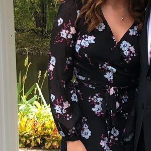 Banana Republic Black Floral Maxi Dress